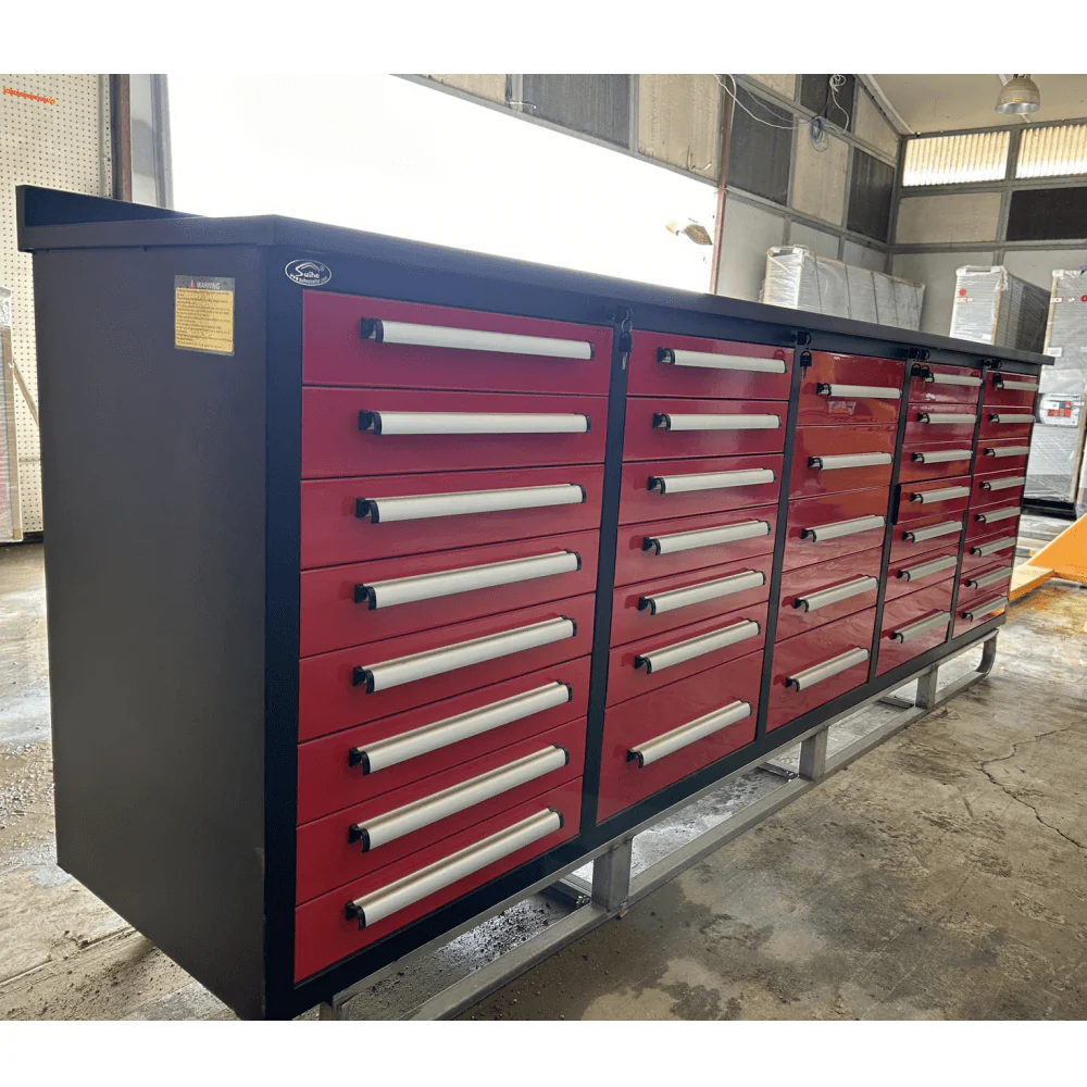 10ft Workbench Storage Cabinet with 35 Drawers - Image 14