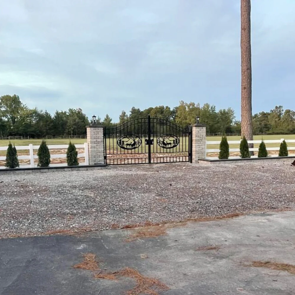 14x8 ft Steel Dual Swing Driveway Gate - Image 35