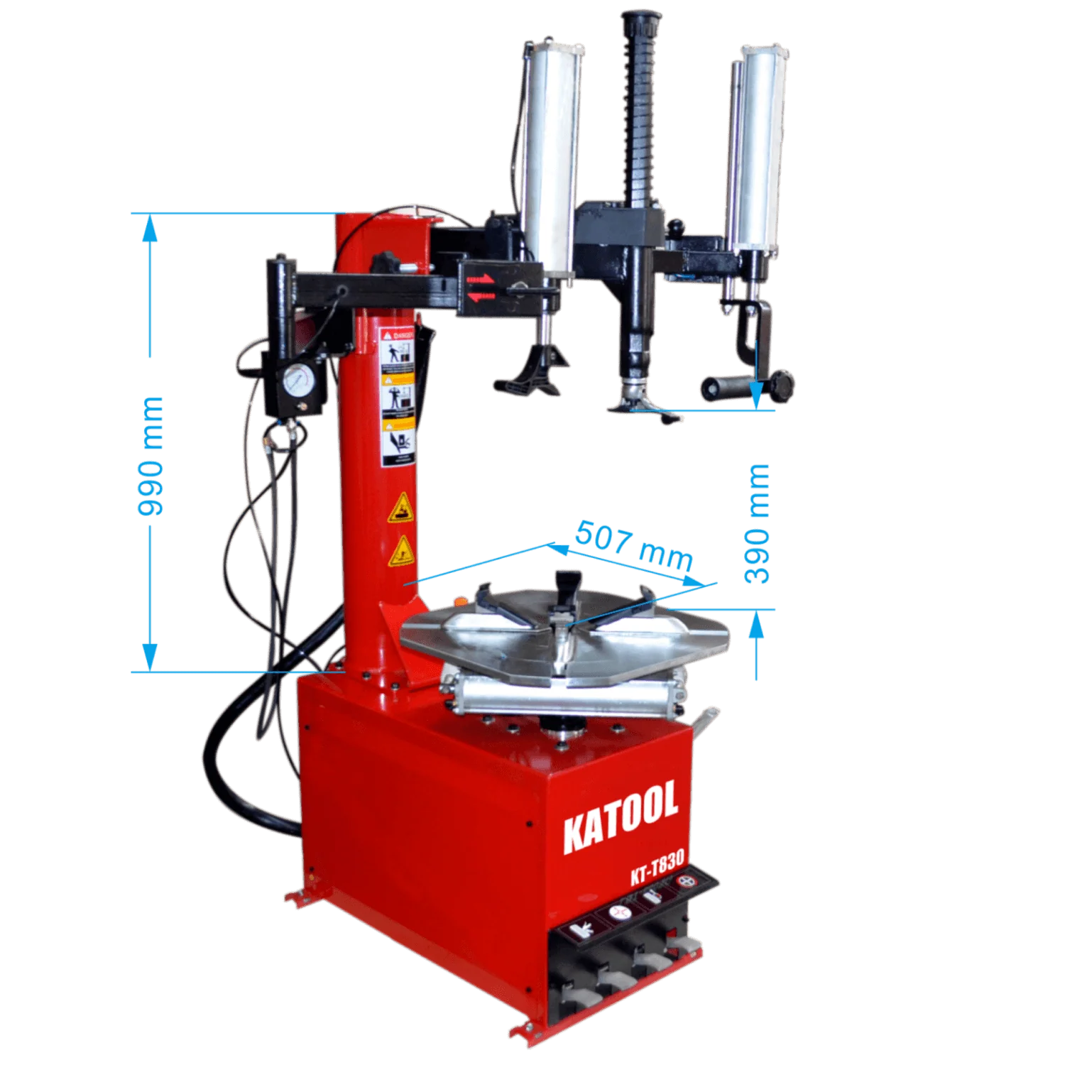 Katool KT-T830 Tire Changer w/ Bead Blaster, Max 24" Rim Clamping - Image 3