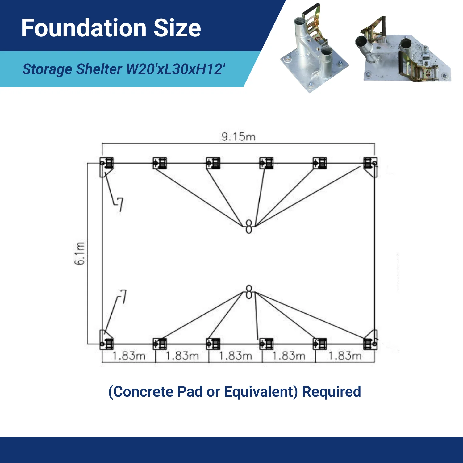W20'xL30'xH12' Single Truss Arch Storage Shelter - Image 17