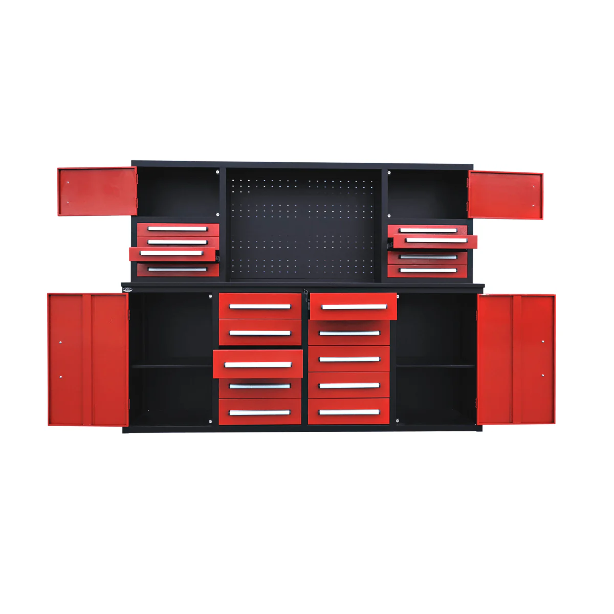 7 ft Garage Workbench Cabinet (18 Drawers & 4 Cabinets & Pegboard) - Image 17