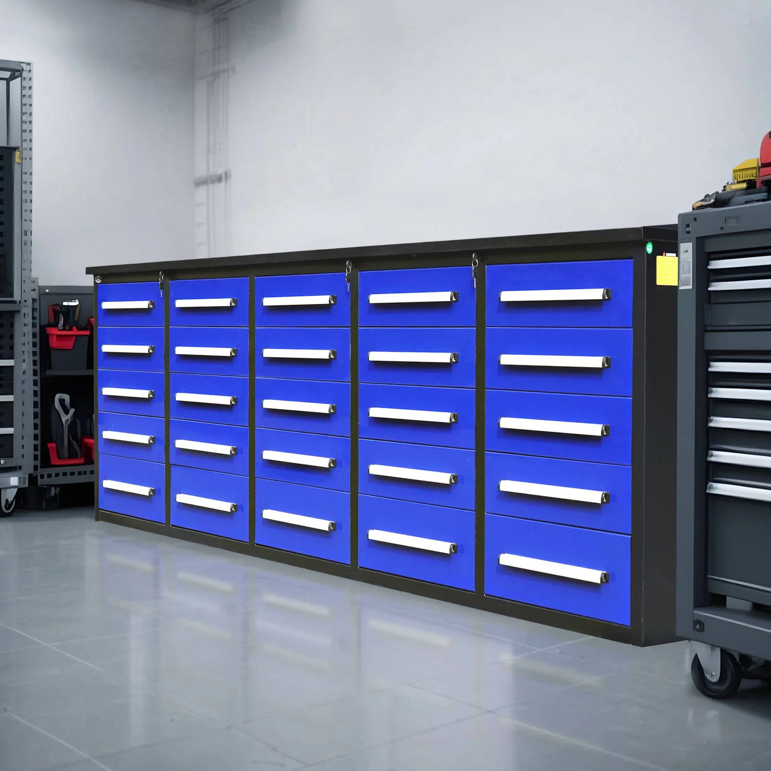 7ft Heavy Duty Garage Workbench Cabinet with 20 Drawers - Image 9