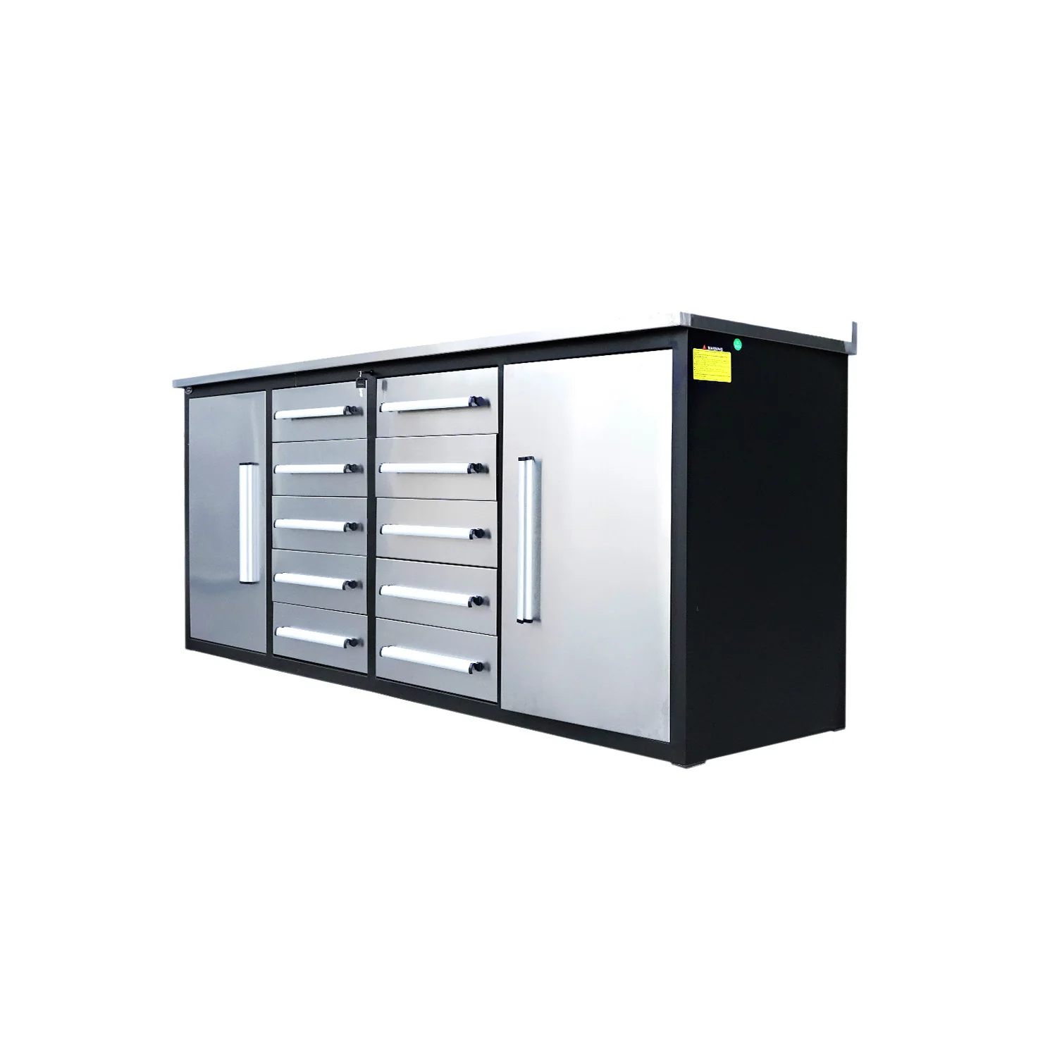 7ft Heavy Duty Workbench with 10 Drawers & 2 Cabinets - Image 17