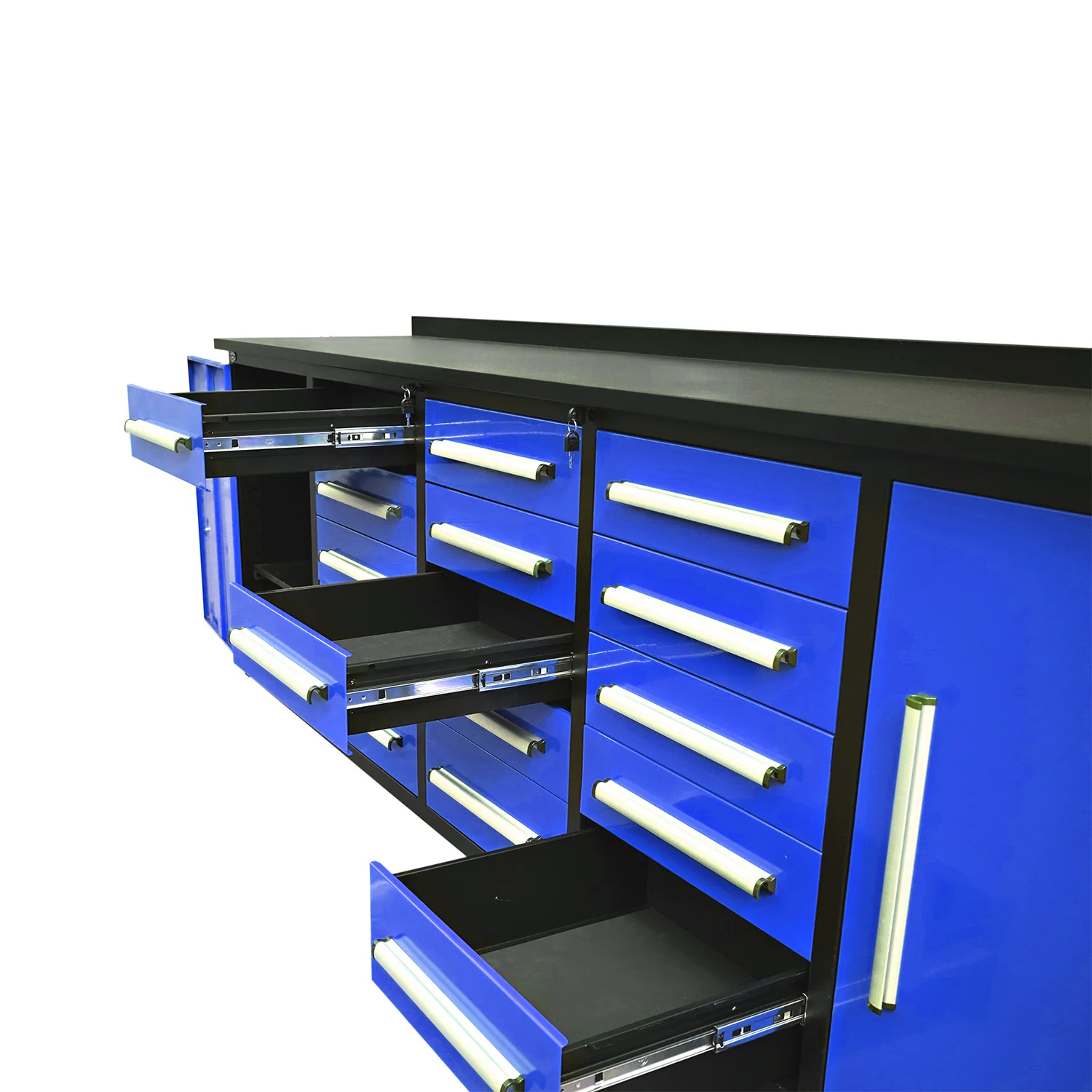 10ft Workbench Storage Cabinet with 15 Drawers & 2 Cabinets - Image 11