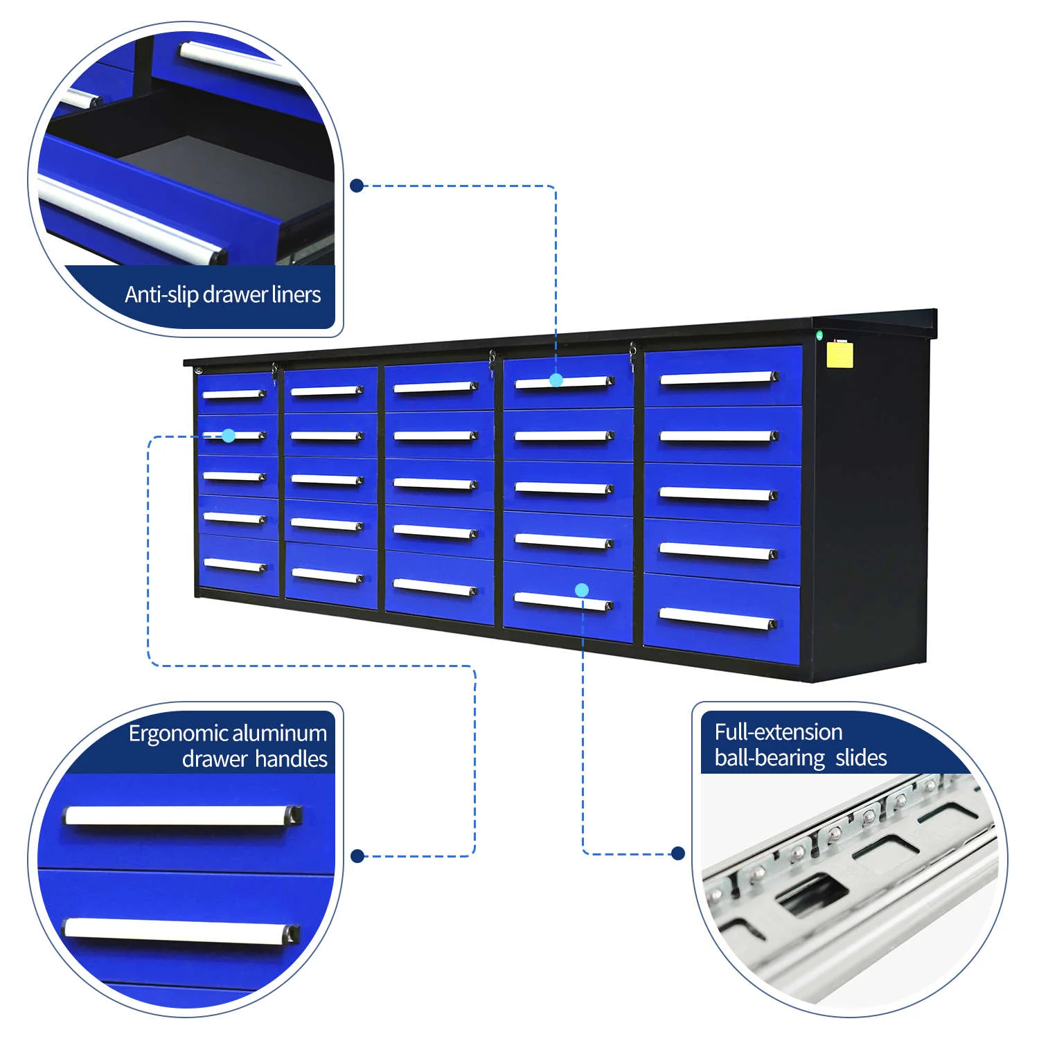 10 ft Heavy Duty Workbench with 25 Drawers - Image 4