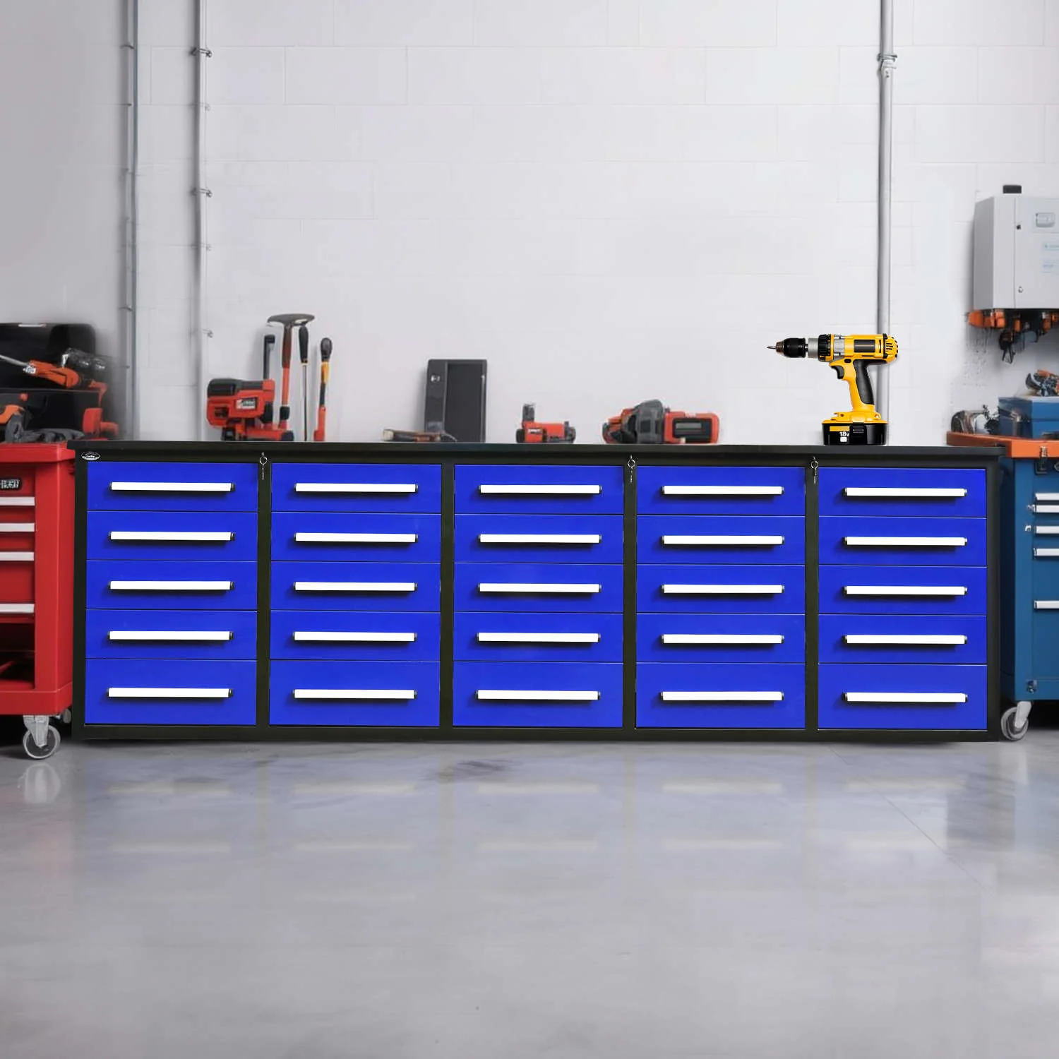 10 ft Heavy Duty Workbench with 25 Drawers - Image 12