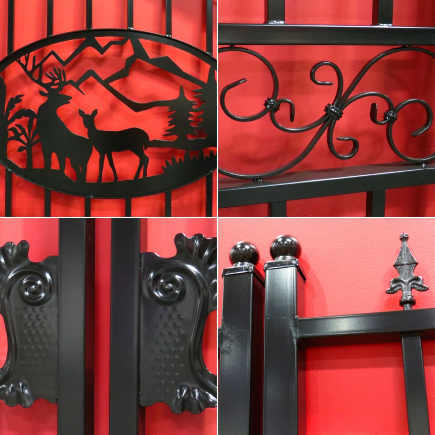 14x8 ft Steel Dual Swing Driveway Gate - Image 27