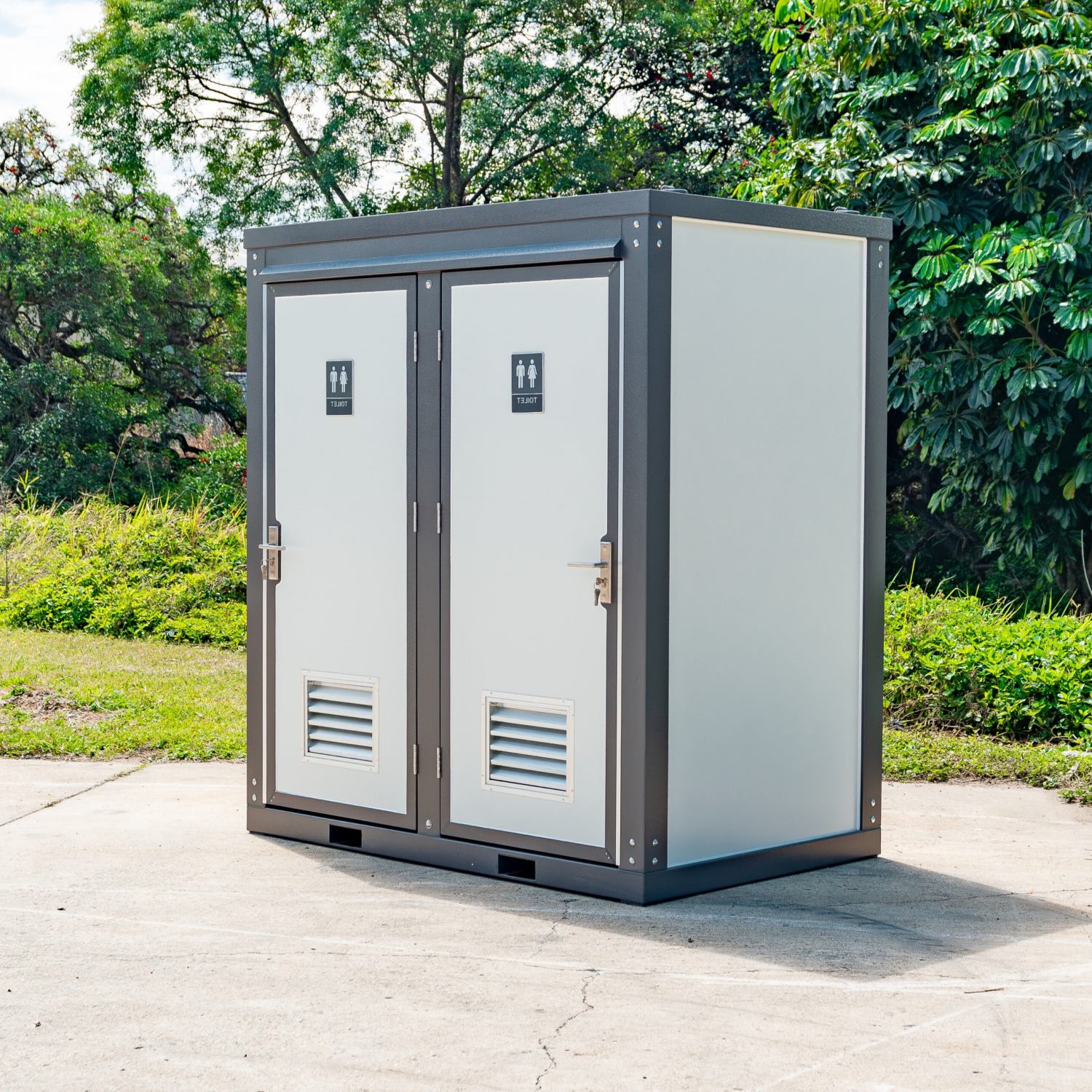 2 Private Toilet Stalls Portable Restroom - Image 3
