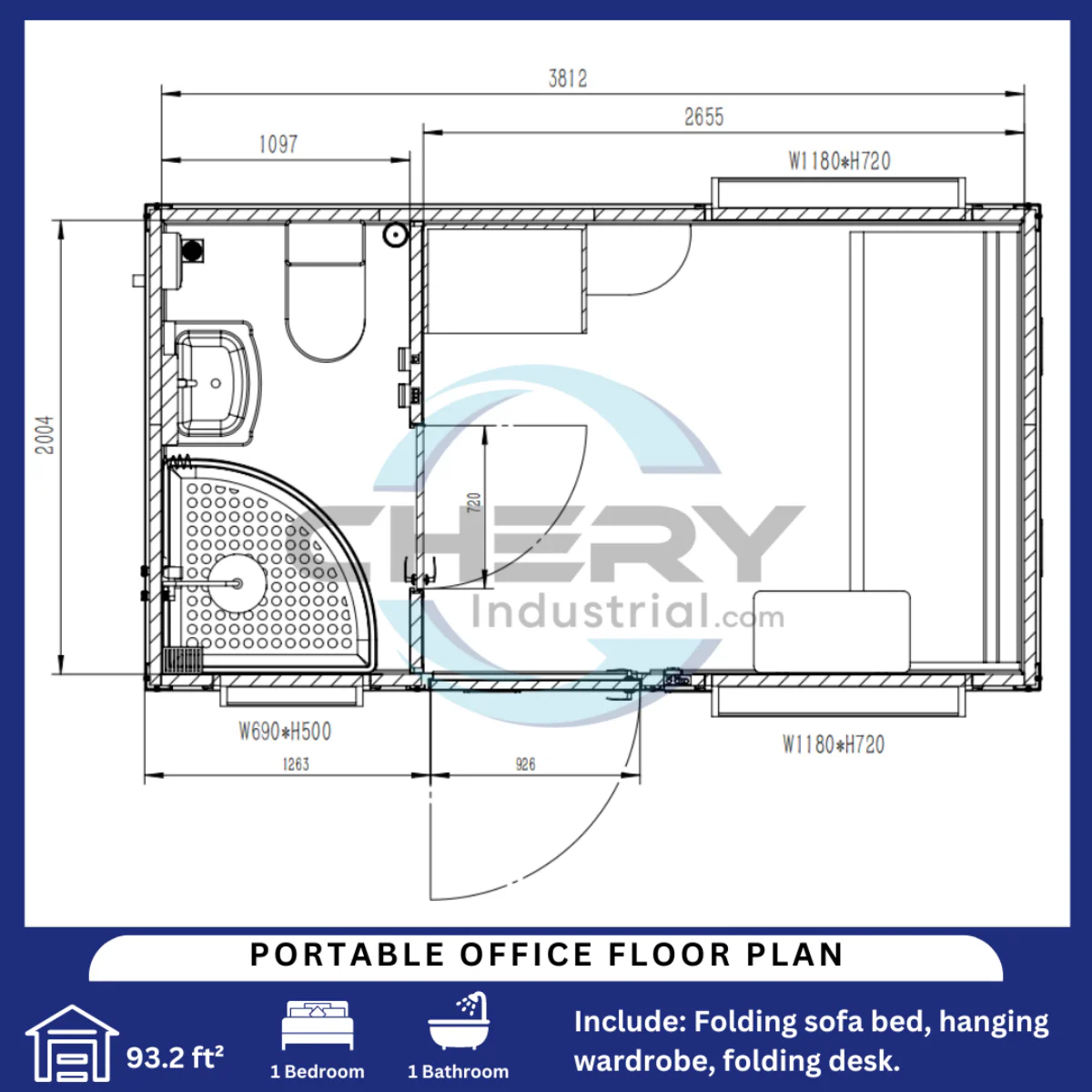 Portable Office with Bedroom and Bathroom - Image 11