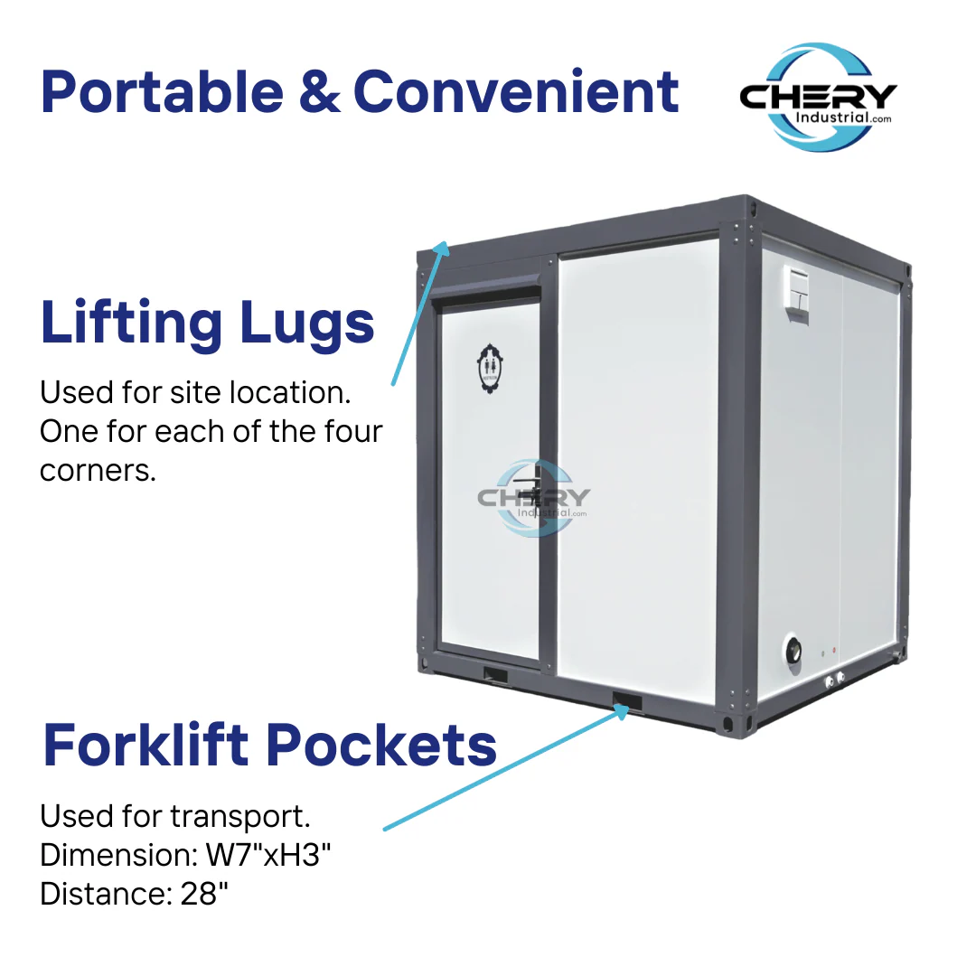 Portable Toilet with Fan-shaped Door Shower - Image 9