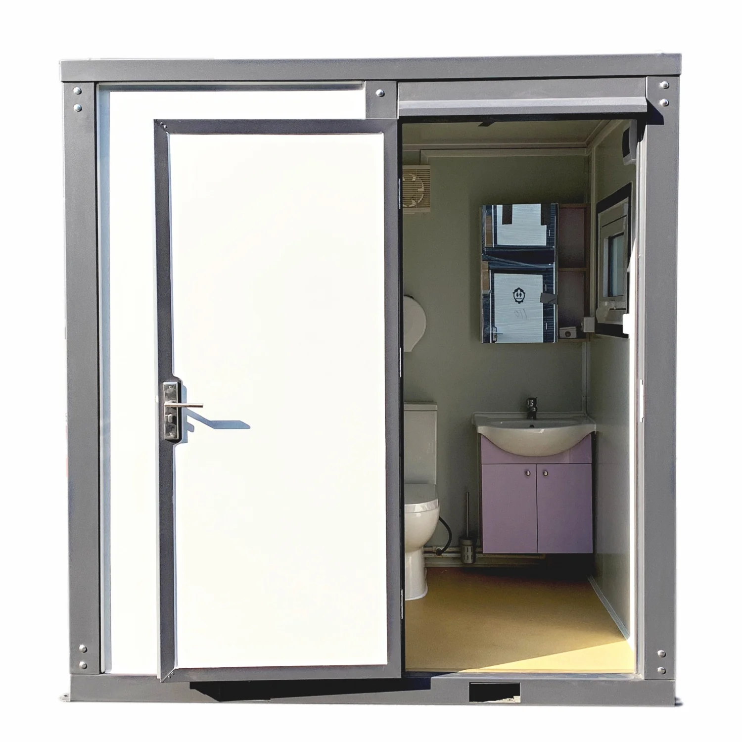Portable Toilet with Shower Curtain Style - Image 3