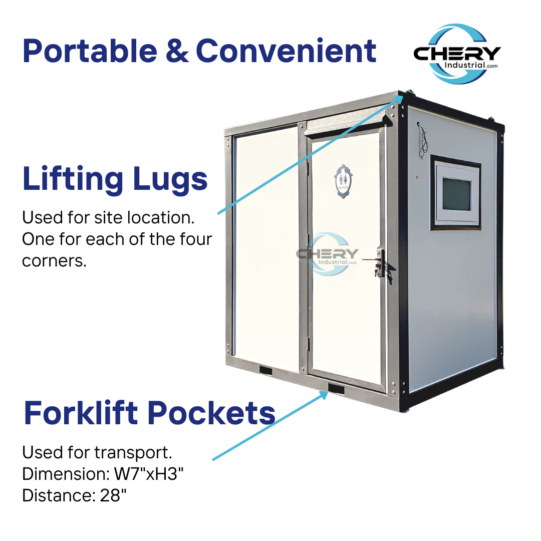 Portable Toilet with Shower Curtain Style - Image 7