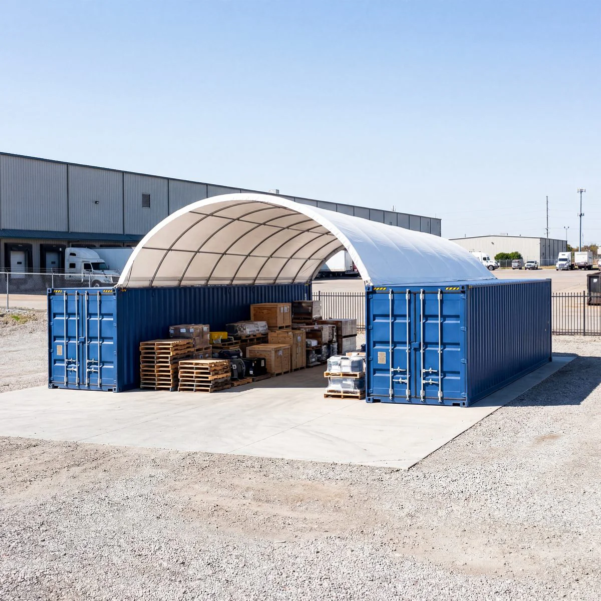 20'x40' Shipping Container Canopy Shelter - Image 4