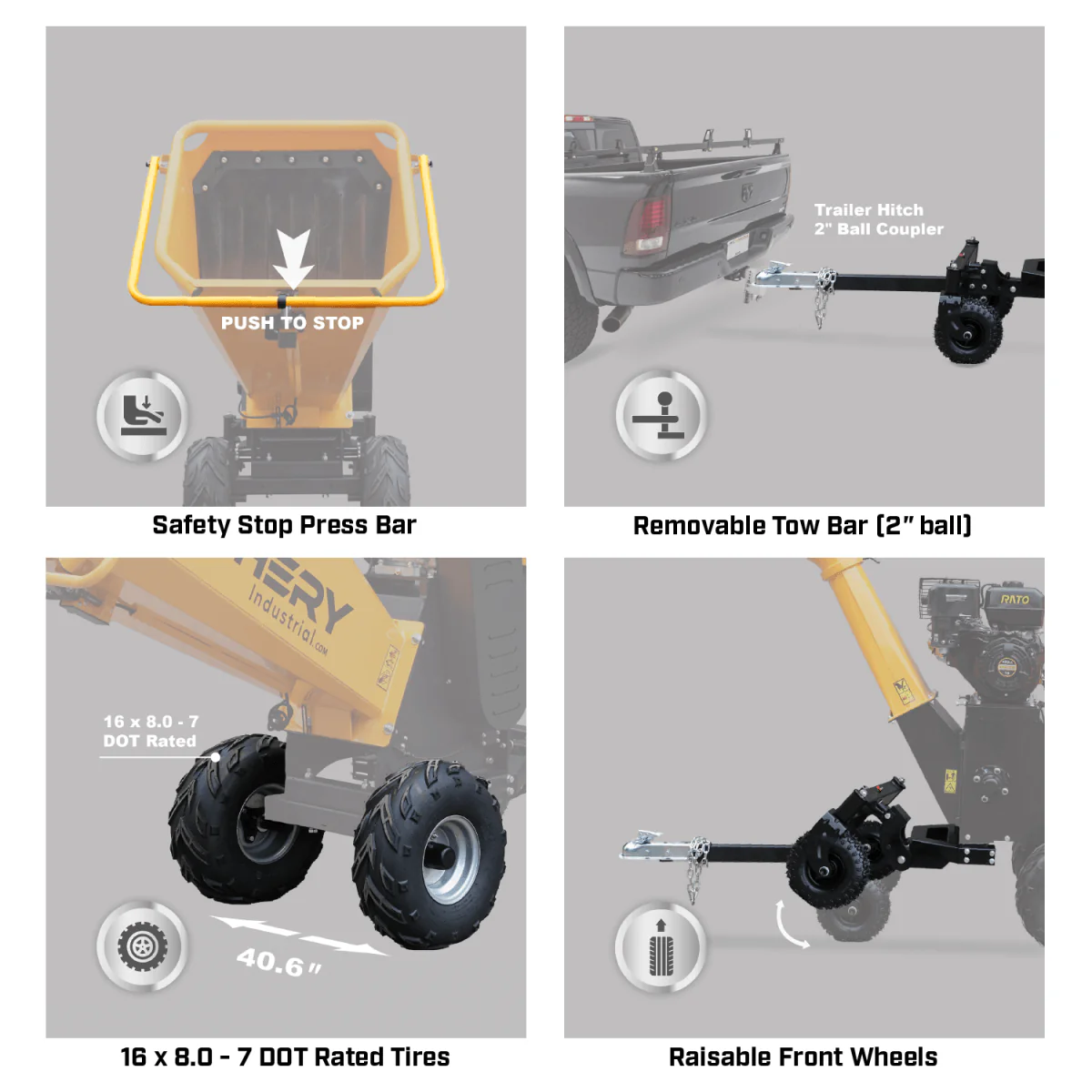[CLEARANCE] 6" 15HP 420cc Gas Powered Wood Chipper Shredder - Image 6