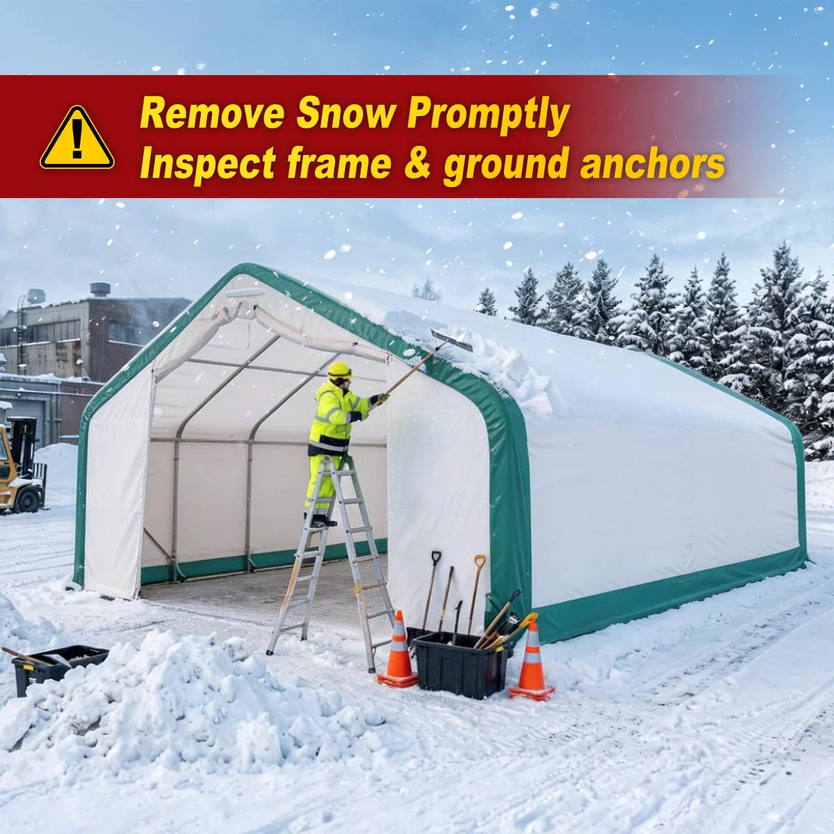 W20'xL20'xH12' Single Truss Storage Shelter - Image 3