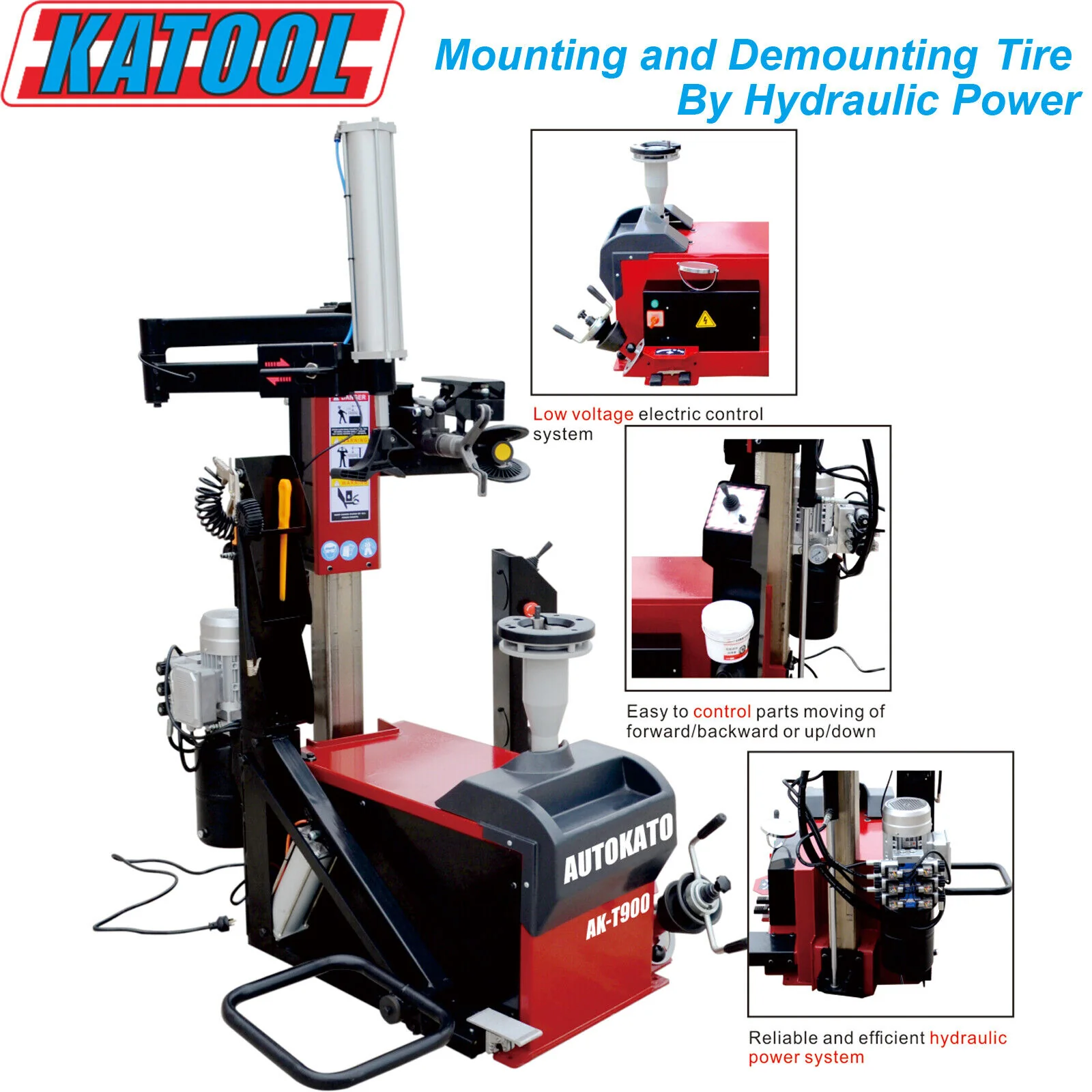 Katool KT-T900 Center Post Tire Changer with Wheel Lift - Image 4