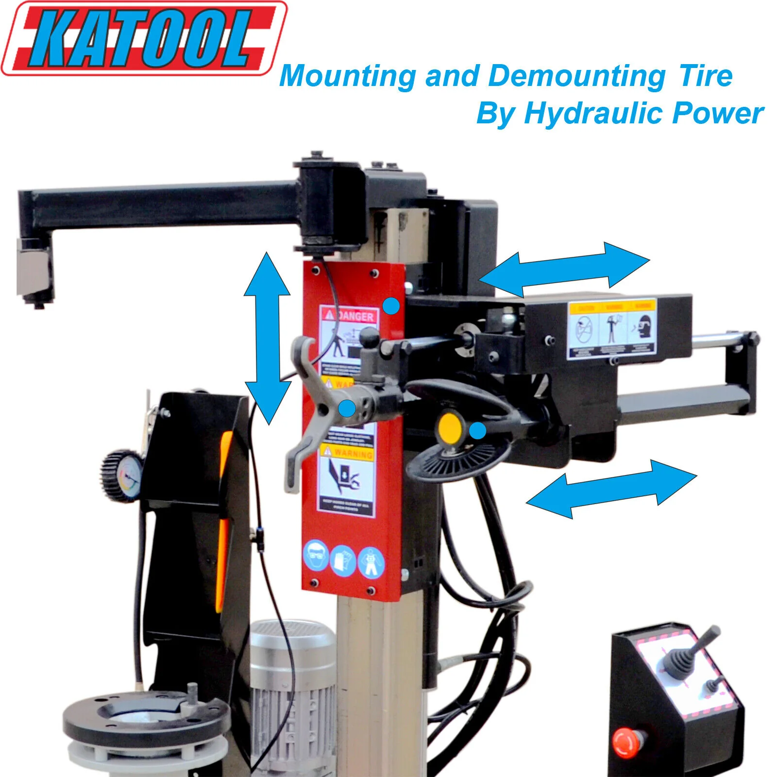 Katool KT-T900 Center Post Tire Changer with Wheel Lift - Image 5