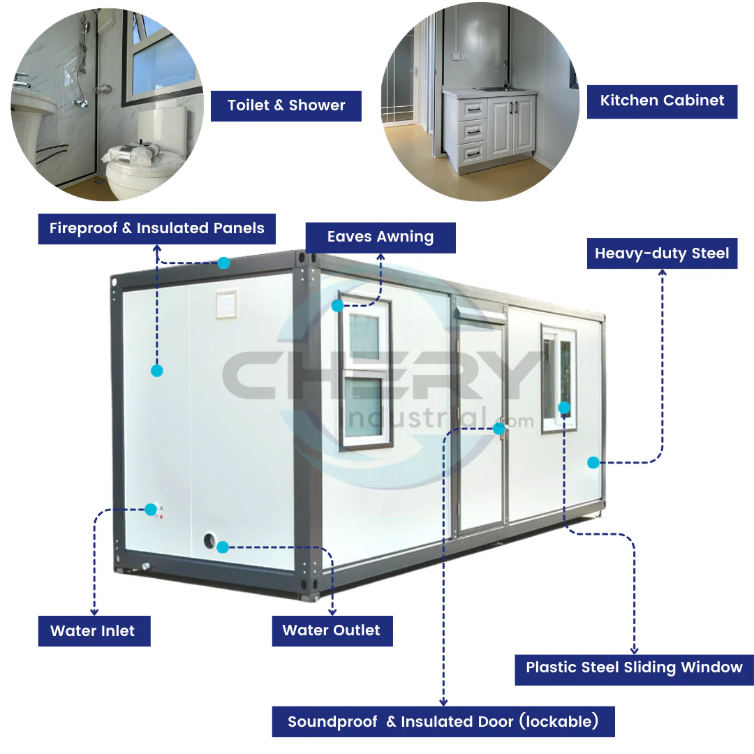 Portable Office 7ft x 20ft with Bathroom - Image 4