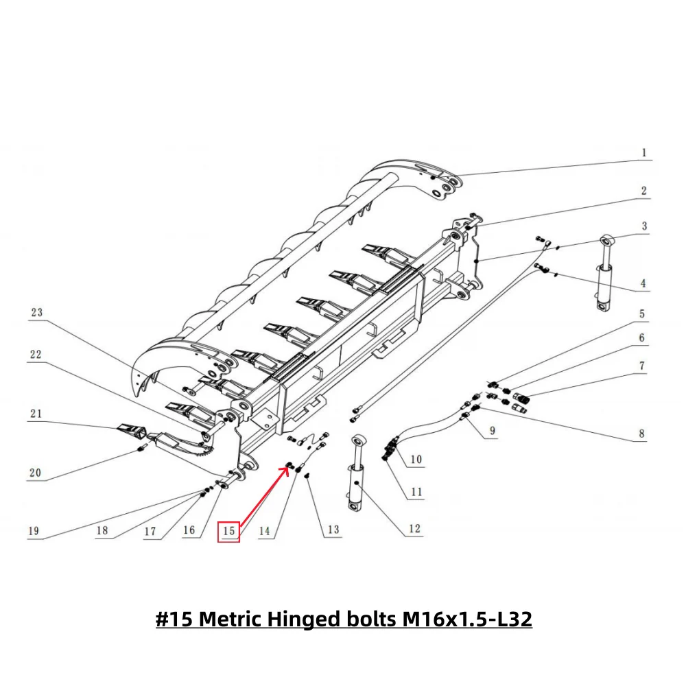 Parts List - Greatbear 78" Heavy Root Grapple Rake - Image 12