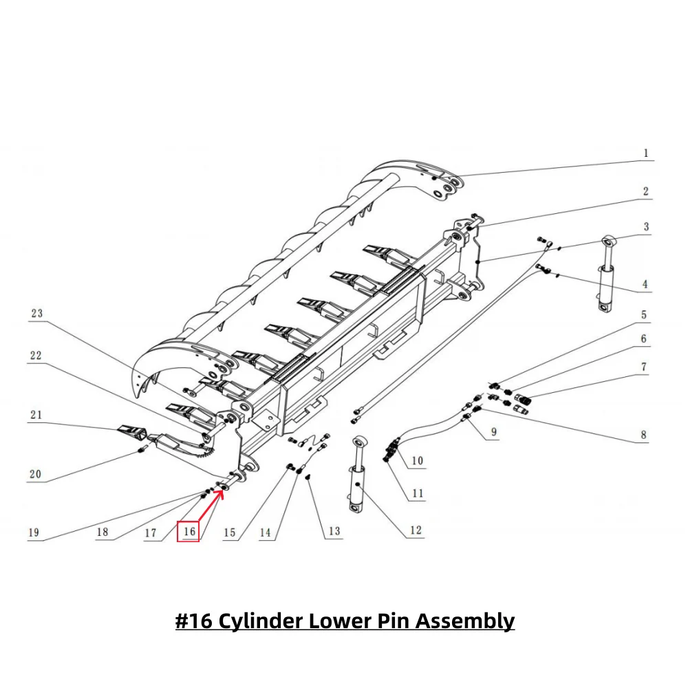 Parts List - Greatbear 78" Heavy Root Grapple Rake - Image 13