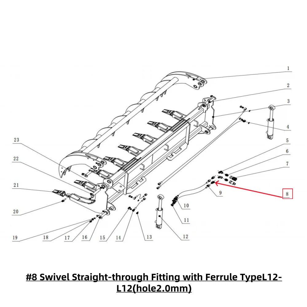 Parts List - Greatbear 78" Heavy Root Grapple Rake - Image 6