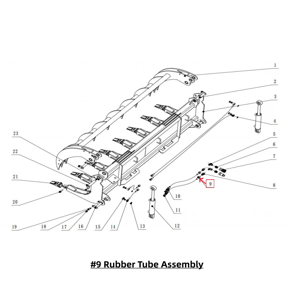 Parts List - Greatbear 78" Heavy Root Grapple Rake - Image 7