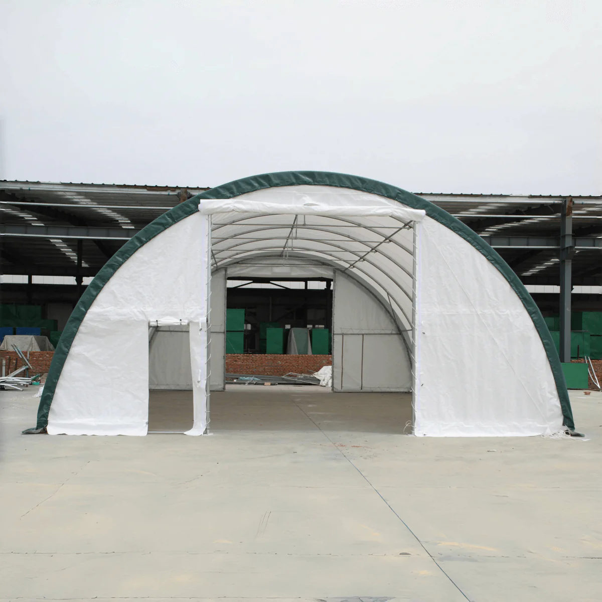 W40'xL80'xH20' Single Truss Arch Storage Shelter - Image 5