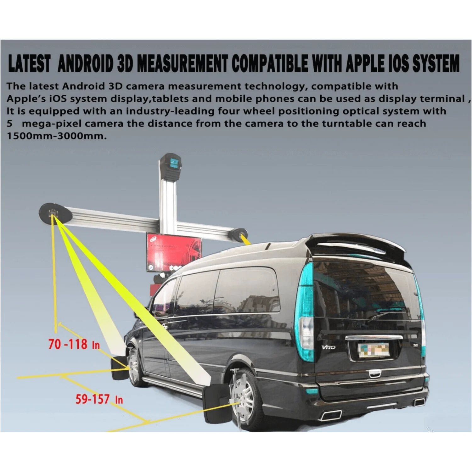 Katool KT-AV9 3D Wheel Alignment Machine with Cabinet - Image 4